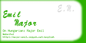 emil major business card